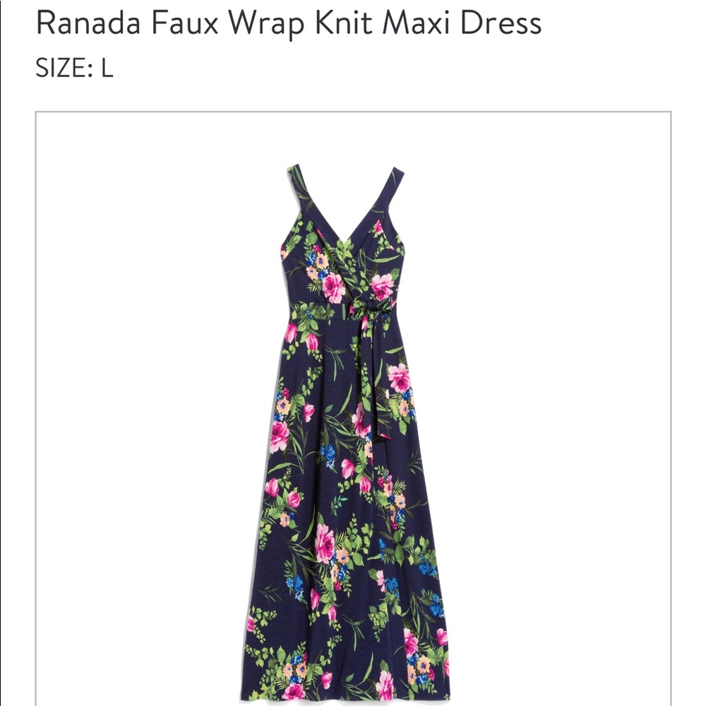 NWT Le Lis Ranada Faux Wrap Knit Maxi Dress